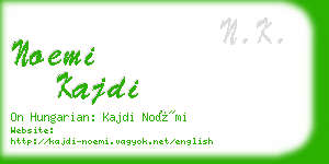 noemi kajdi business card